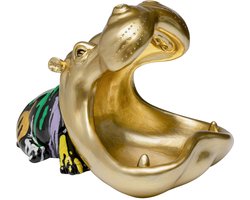 Serveerschaal goud nijlpaard verfdruppels Kare Design