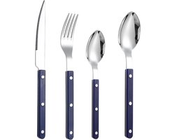 Serveerservies - 4-delige set Frans roestvrij staal mes en theelepel - steak vork lepel - vaatwasmachinebestendig - restaurants vergaderingen .