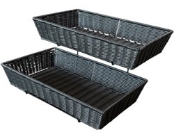 ServeStar broodmanden display - Buffetmanden rek - Fruitmand - zwart - GN 1/1 - vaatwasbestendig - 53x32,5x30cm