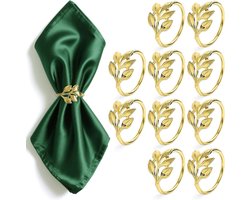 Servet ringen - servetringen - 10 stuks - Tafelaccessoires - tafeldecoratie - tafel accessoires - decoratie voor op tafel - tafel decoratie woonkamer - Bruiloft Decoratie - tafeldecoratie bruiloft - tafelversiering - Houten kralen - goud