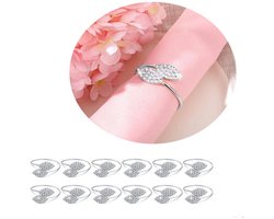 Servet ringen - servetringen - 12 stuks - Tafelaccessoires - tafeldecoratie - tafel accessoires - decoratie voor op tafel - tafel decoratie woonkamer - Bruiloft Decoratie - tafeldecoratie bruiloft - goud - tafelversiering - Houten kralen