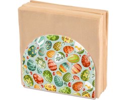 Servethouder Acryl - Papieren Dispenser - Tafel Decoratie - U-vormig Ontwerp - 10.5 x 12.5 cm - Groen Patroon