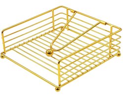 Servethouder met Gewicht - Papieren Handdoekhouder - Vintage Servetorganizer - IJzer - Papieren Handdoekdispenser - Servettenbox - Geschikt voor Restaurants en Thuisgebruik - 18*18*7cm - Goud