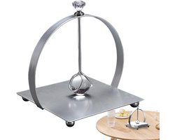 Servethouder Papier - Zakdoekdispenser Metaal - Tafel Decoratie - Elegant Rond Design - 16 x 13.5 cm - Zilver