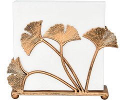 Servethouder - Papieren houder - Tafel decoratie - Ginkgo bladeren ontwerp - Brons
