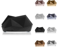 Servethouder van beton, 15,5 x 8 x 7,8 cm, mat zwart, servetdispenser, servetstandaard, servettenhouder, napkin houder