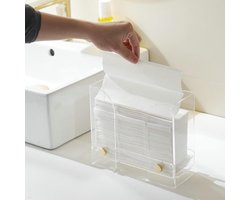 Servethouder Voor Badkamer Of Keuken - Acryl - Gastendoek - Papier Handdoeken - Opberglade - Opslag en Organisatie - Diner Servet