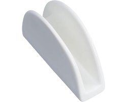 Servethouder voor Keramische Servetten - Retro Design Opbergplank voor Papieren Handdoeken - Witte Dispenser met Opslagstandaard