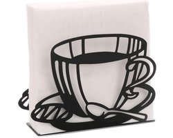 Servethouder, vrijstaande dispenser/houder voor papieren handdoeken, servethouder voor thuis, keuken, restaurant, picknick, feest, bruiloft etc., roestvrijstalen product, huisdecoratie (koffiekopje)