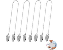 Servetketting met klemmetjes - 4 stuks servetketting - servetklemmen - servetklemmen met ketting - 50 cm metalen ketting - Servetclips - zilveren metalen servet clips - servet clips ketting - servet ketting - voor senioren volwassenen kinderen