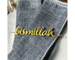 Servetring -12-delige set - Servetdecoratie voor Ramadan - Met "Bismillah" - Metalen ontwerp - Islamitisch tafelaccessoire
