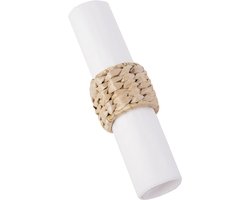 Servetring - Set van zes Servetringen Nature - gevlochten rotan