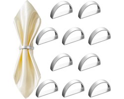 Servetringen 12 stuks - Servet Ring Geschikt Voor Servetten van Linnen- Servet ringen tafeldecoratie-D shape- Geschikt Voor papieren en stoffen servetten