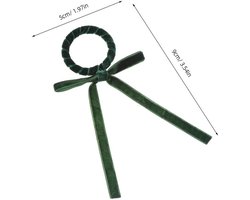 Servetringen Fluwelen - 12 x Donkergroene Ringen - Vintage Strik - Tafeldecoratie Feestdagen - Herbruikbaar - Compact Formaat