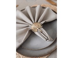 Servetringen palmblad goud (4 stuks) - Tropical | Servetring goud | Tafeldecoratie goud | Bruiloft decoratie | Tafel accessoire servetringen