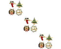 Servetringen Set - Kerst Decoratie - Tafel Dekken - Met Strass Steentjes - 12 Stuks - Diverse Kleuren