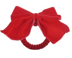 Servetringen Set - Met Strik - Tafel Decoratie - Zachte Fluwelen Stof - Set van 6 - Rood
