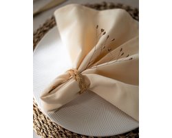 Servetringen vlecht goud (4 stuks) | Servetring goud | Tafeldecoratie goud | Bruiloft decoratie | Tafel accessoire servetringen