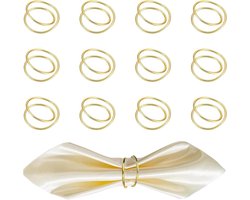 Servetringen voor Kerst en Bruiloft - Set van 12 Luxe Metalen Servettenhouders voor Feestelijke Tafeldecoratie