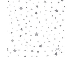 Servetten - 24 x 24 cm - Zilver - Stardust