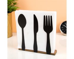 Servetten houder 'bestek'