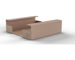 Servettenhouder | Napkin holder | Champagne - Clay | Metaal | Vierkant | Design | 19x19x6