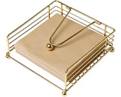 Servettenhouder - servethouder - Servet Dispenser - Eetkamer Dispenser - Servet accessoires - Servet houder - napkin holder - metaal - voor keukentafels en aanrechtbladen - Tafeldecoratie - Ijzeren Frame - Goud