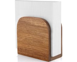 Servettenhouder van acaciahout voor op tafel - Houten staande servettenhouders voor in de keuken - Staande servettendispenser voor keuken-eetkamer- feestjes-cocktails en buitengebruik