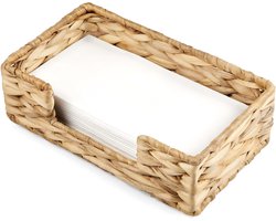 Servettenhouder voor de badkamer - Geweven rieten handdoekhouder van waterhyacint - Houder voor wegwerp papieren handdoeken voor de badkamer - Servettenhouder voor een feestje aan de keukentafel