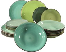 Serviesset Azur - Groen - 18-delig