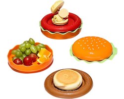 Serviesset Hamburgerborden - Borden met Kom - Dipsauzen Serveren - Multifunctionele Zones - Niet gespecificeerd - Niet gespecificeerd