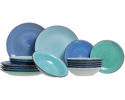 Serviesset Ocean Blue - 18-delig / 6 personen