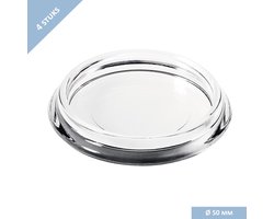 Serviprof meubelschotel glijschotel - Ø 50 mm - Transparant kunststof - Bescherming tapijt - 4 stuks