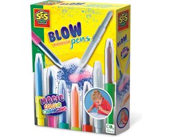 SES - Blow airbrush pens - Magisch kleurveranderen - tweekleurige blaasstiften - goed uitwasbaar - met kleur veranderende blaasstift