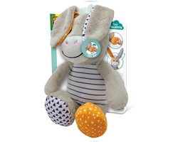SES Creative - Donkey - Kiekeboe knuffel - knuffel ezel met flapperende oren - Baby Speelgoed - werkt zonder batterijen - stimuleert zintuigen - speelgoed 1 jaar