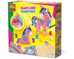 SES Creative - Hobby Pink - Diamand Painting - 3D Unicorns - Knutselen Meisjes - 540 Diamant Stickers - Vanaf 5 jaar - Kerst cadeautjes