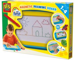 SES Creative My first - Magnetisch Tekenbord - Baby Speelgoed - Voor Kinderen Vanaf 1 Jaar - 4 Kleuren
