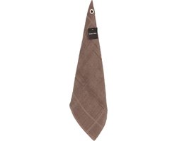 Set 3 Keukendoeken Katoen Taupe met Ring 50x50cm