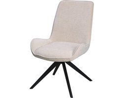 SET DEAL: 4 stuks Eetkamerstoel draaibaar Marloes beige eetstoel draaibare stoel zetel