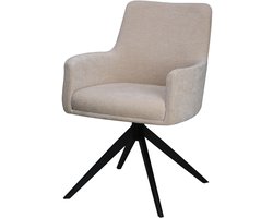 SET DEAL: 4 stuks Eetkamerstoel draaibaar Nola beige eetstoel draaibare stoel zetel