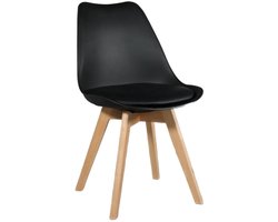 SET DEAL: 4 stuks Eetkamerstoel zwart met zitvulling kuipstoel