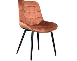SET DEAL: 6 stuks Eetkamerstoel De Vince bruin velvet eetstoel zetel
