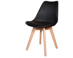 SET DEAL: 6 stuks Eetkamerstoel zwart met zitvulling kuipstoel