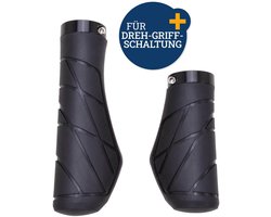 Set fietsgrepen Ergo-Grip Zwart voor draaigreepschakeling