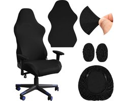 Set gamingstoelbekleding - stretch draaibare stoelhoes - afneembaar - wasbaar - met armleuningbekleding - comfortabele bescherming