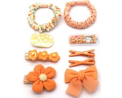 Set Haaraccessoires voor Kinderen - 9 Stuks - Oranje