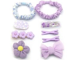 Set Haaraccessoires voor Kinderen - 9 Stuks - Paars