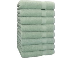 Set Handdoeken - Zachte Handdoeken - Badkamer Gebruik - 100% Katoen - 8 Stuks 50x100cm - Groen