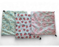 Set hangmatten - hangmatten voor knaagdieren - Ratten, hamsters en degoes -3 delig - 28x28cm