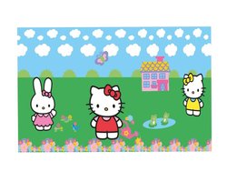 "Set Hello Kitty™ muurdecoraties - Feestdecoratievoorwerp - One size"